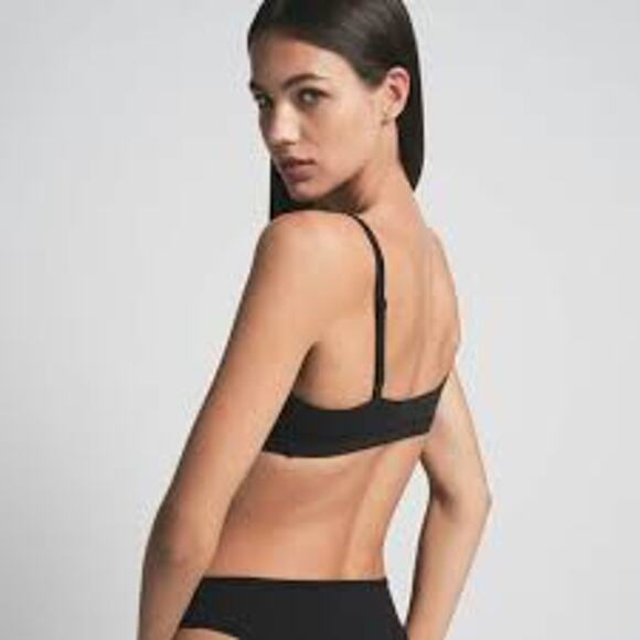 SKIMS Fits Everybody Scoop Bralette Black Size Large L COMFY MINIMALIST LOUNGE 1 - Picture 5 of 5